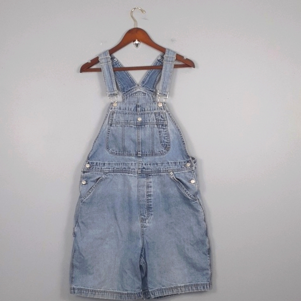 Tommy Hilfiger Vintage 90's Oversized Denim Overall Suspender Shorts